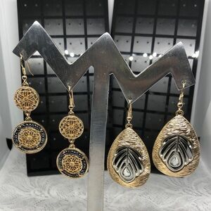 Bundle lot 2 boho style statement earrings